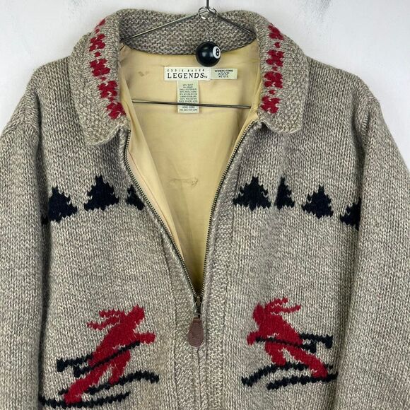 Vintage Eddie Bauer Women's Cowichan Skier Alpine Zip Up Cardigan Size XS - Picture 6 of 7